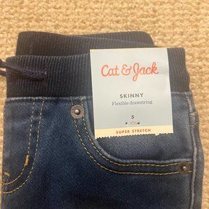 NWT Cat & Jack girls pull on skinny jeans SZ 5